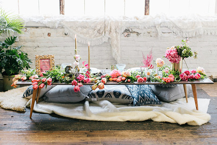 Modern bohemian wedding inspiration