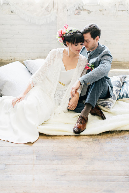 Modern bohemian wedding inspiration