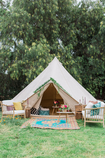 Bohemian tent lounge