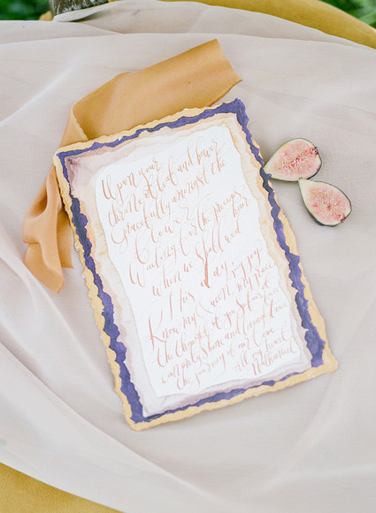 Calligraphy wedding invitation