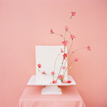 Modern spring wedding cake