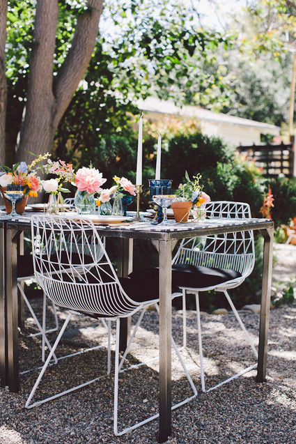 Bohemian modern wedding decor