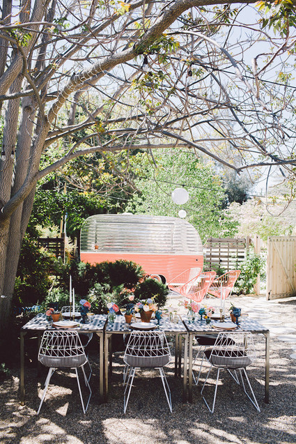 Bohemian modern wedding decor