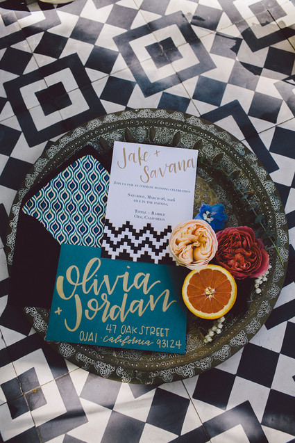 Ojai elopement wedding invitations