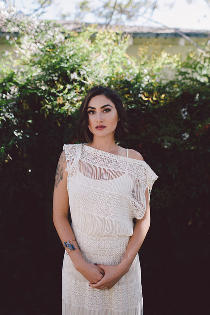 Bohemian knit wedding dress