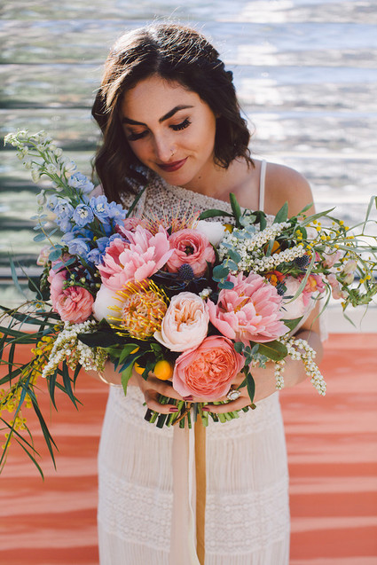 Pink peony bouquet