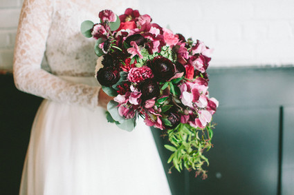 Burgundy bridal bouquet