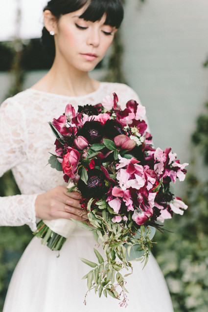 Burgundy bridal bouquet