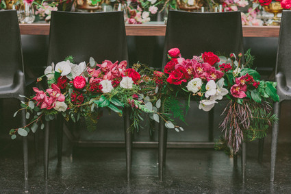 Floral chair garland Inspiration