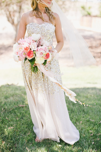 Soft pink bridal bouquet