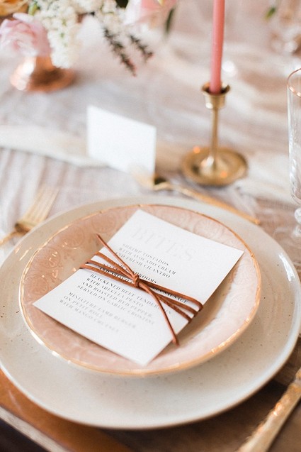 Brown, pink, and gold wedding ideas