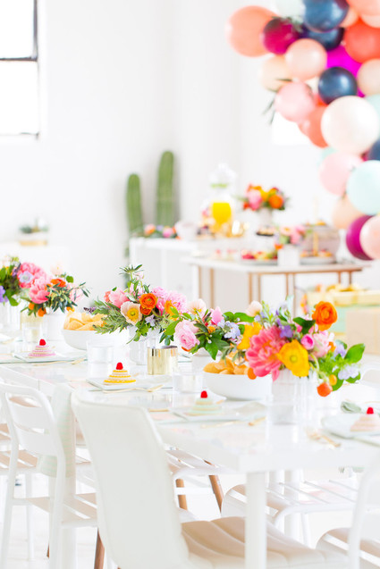 colorful bridal shower