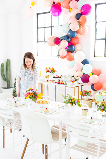 colorful bridal shower