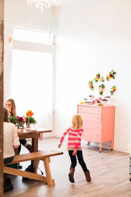 Floral mother-daughter brunch