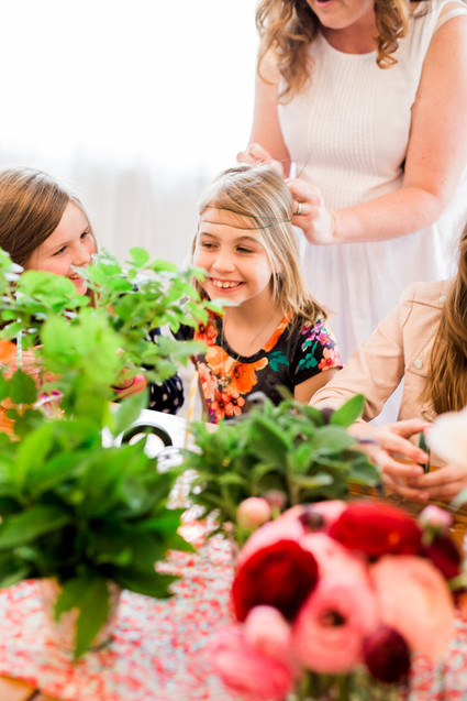 Floral mother-daughter brunch