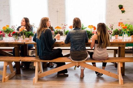 Floral mother-daughter brunch