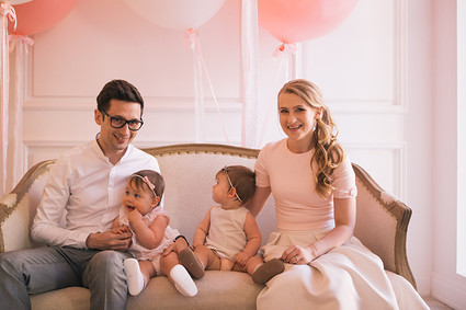 Floral twin 1st birthday party