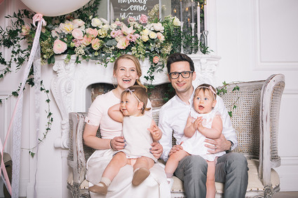 Floral twin 1st birthday party