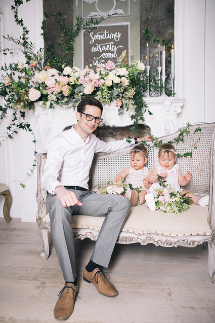 Floral twin 1st birthday party