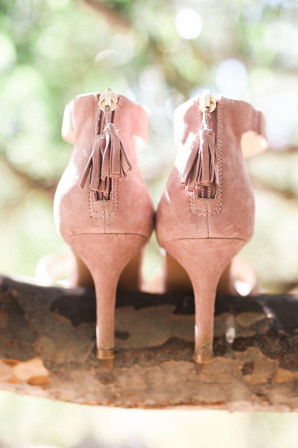 Pink wedding shoes