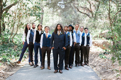 Rustic wedding groomsmen