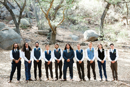 Rustic wedding groomsmen