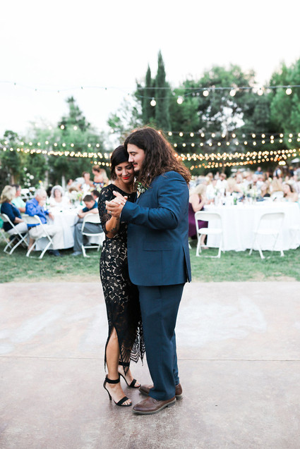 Black reception dress