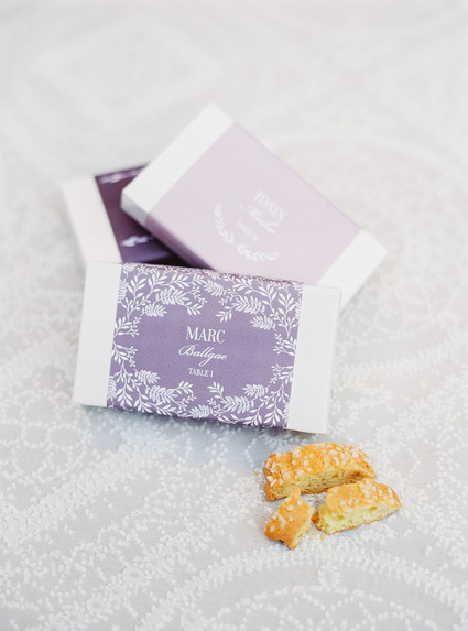 Classic escort card favors