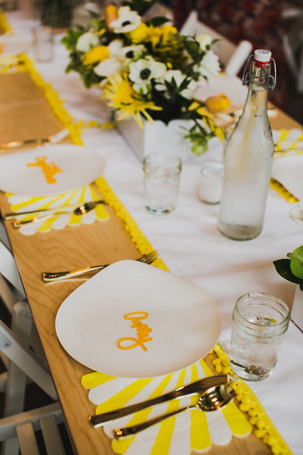 Sunny yellow baby shower ideas
