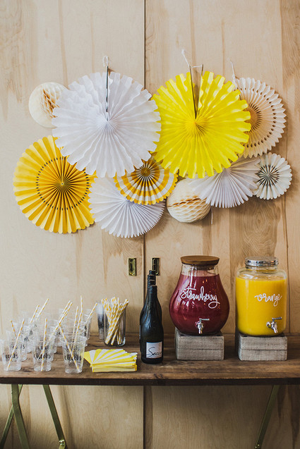 Sunny yellow baby shower ideas