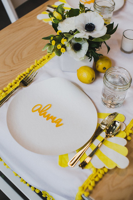 Sunny yellow baby shower ideas