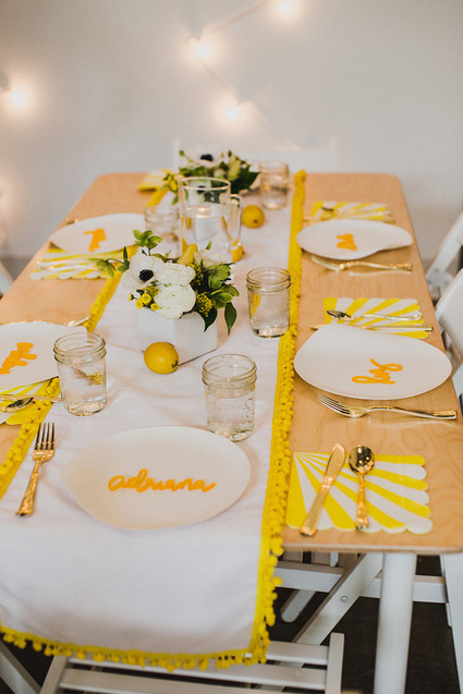 Sunny yellow baby shower ideas