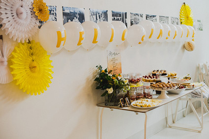 Sunny yellow baby shower ideas