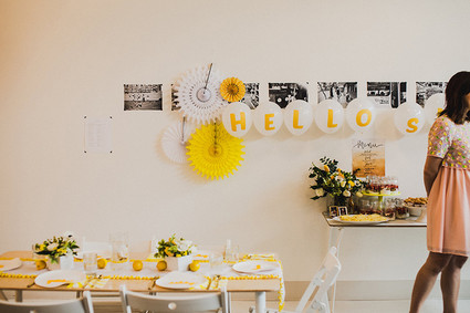 Sunny yellow baby shower ideas