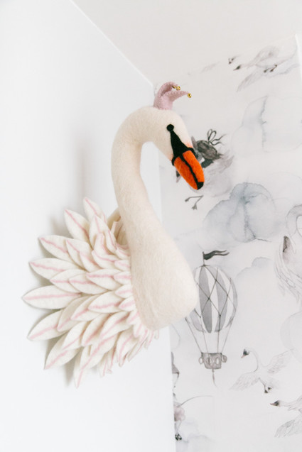 Feminine modern girl nursery Inspiration