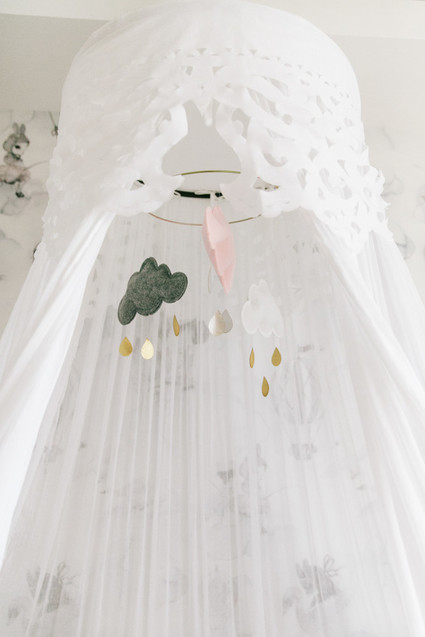 Feminine modern girl nursery