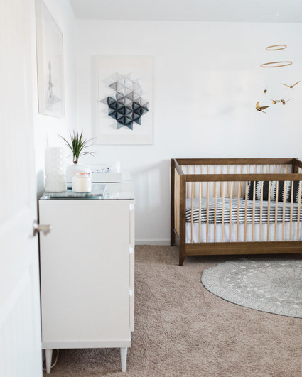 Neutral, modern boy's nursery