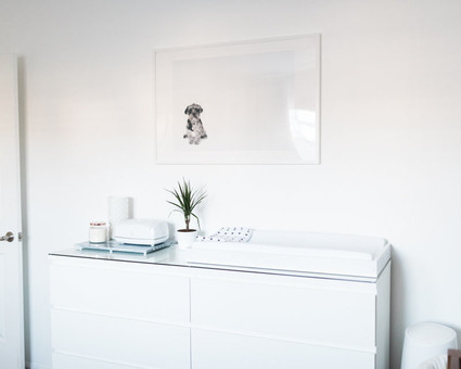 Neutral, modern boy's nursery