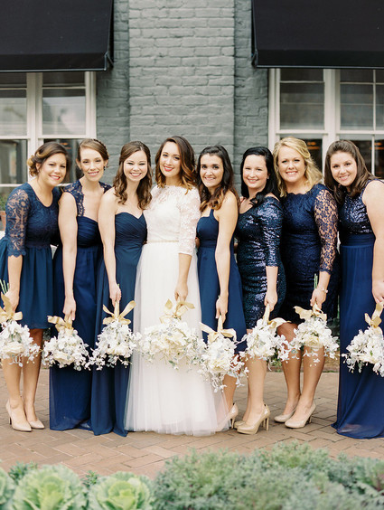 Navy blue bridesmaid dresses Inspiration