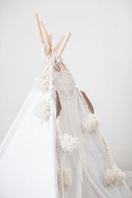 all white bohemian modern nursery