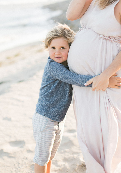Sunset maternity + family session in Topanga