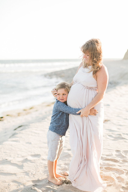 Sunset maternity + family session in Topanga