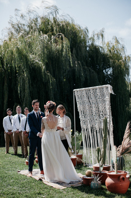 Bohemian farm wedding