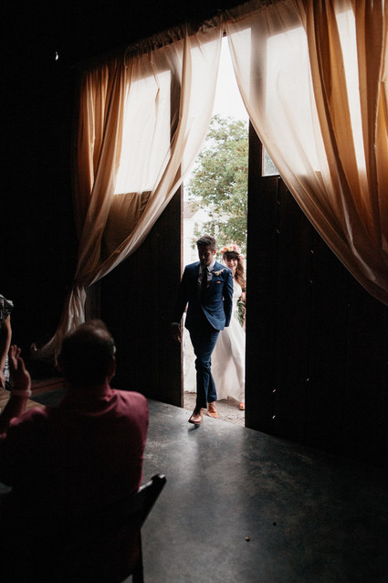 Barn wedding reception