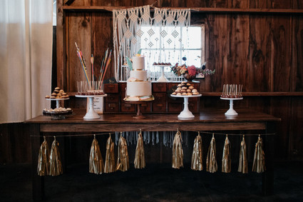 Bohemian dessert table