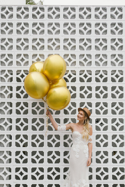 Gold balloons