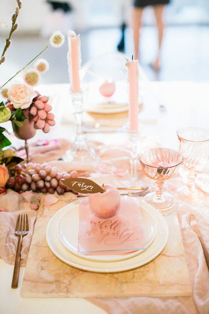 Pink wedding decor