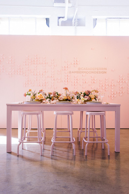 Pink wedding decor