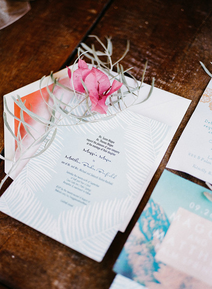 Palm Springs wedding invitation