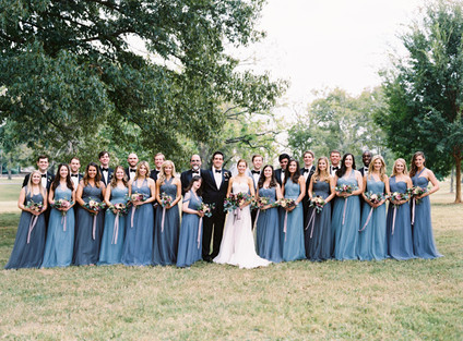 Blue Jenny Yoo bridesmaid dresses